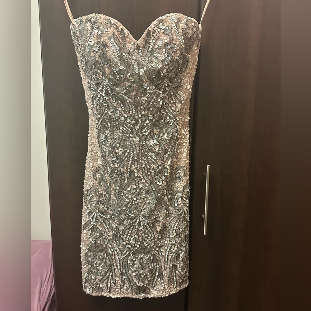 I wear it one time is. A such beautiful dress and excellent condition